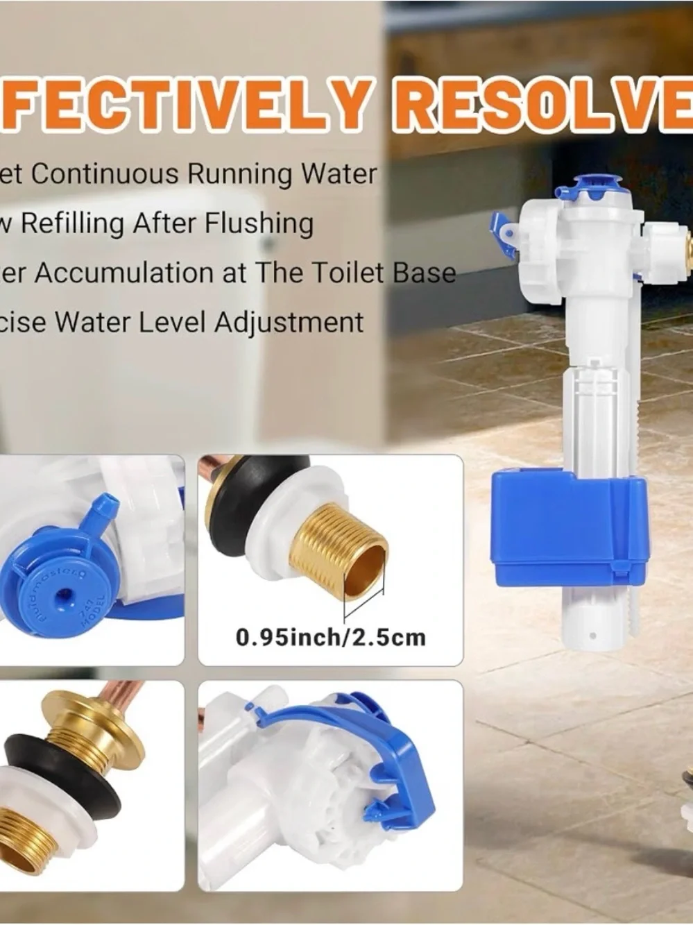 Toilet Tank Fill Flush Valve Repair Kit Fits Kohler Rialto Revival San Raphael
